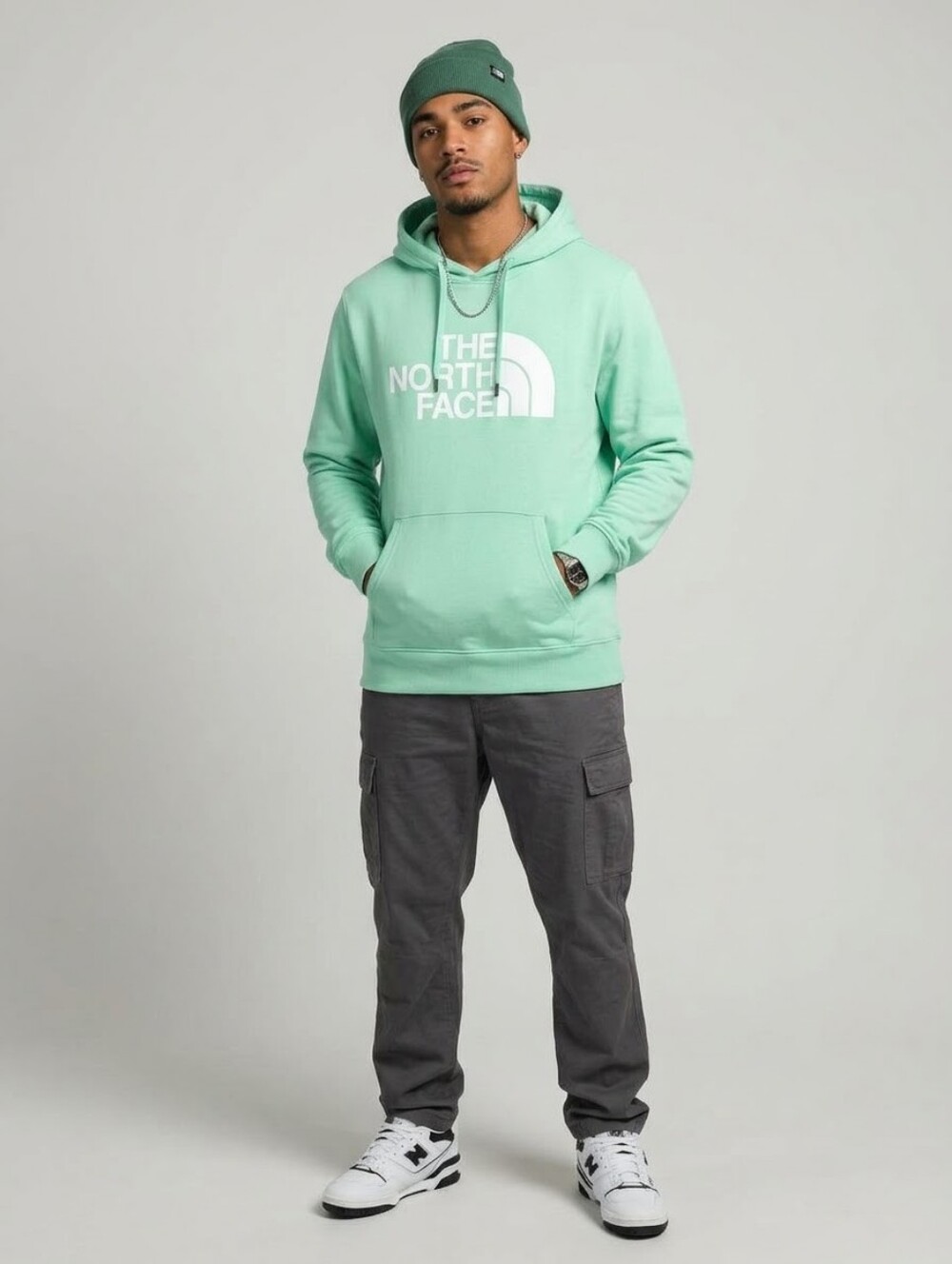 The North Face Men’s Mint Green Logo Hoodie